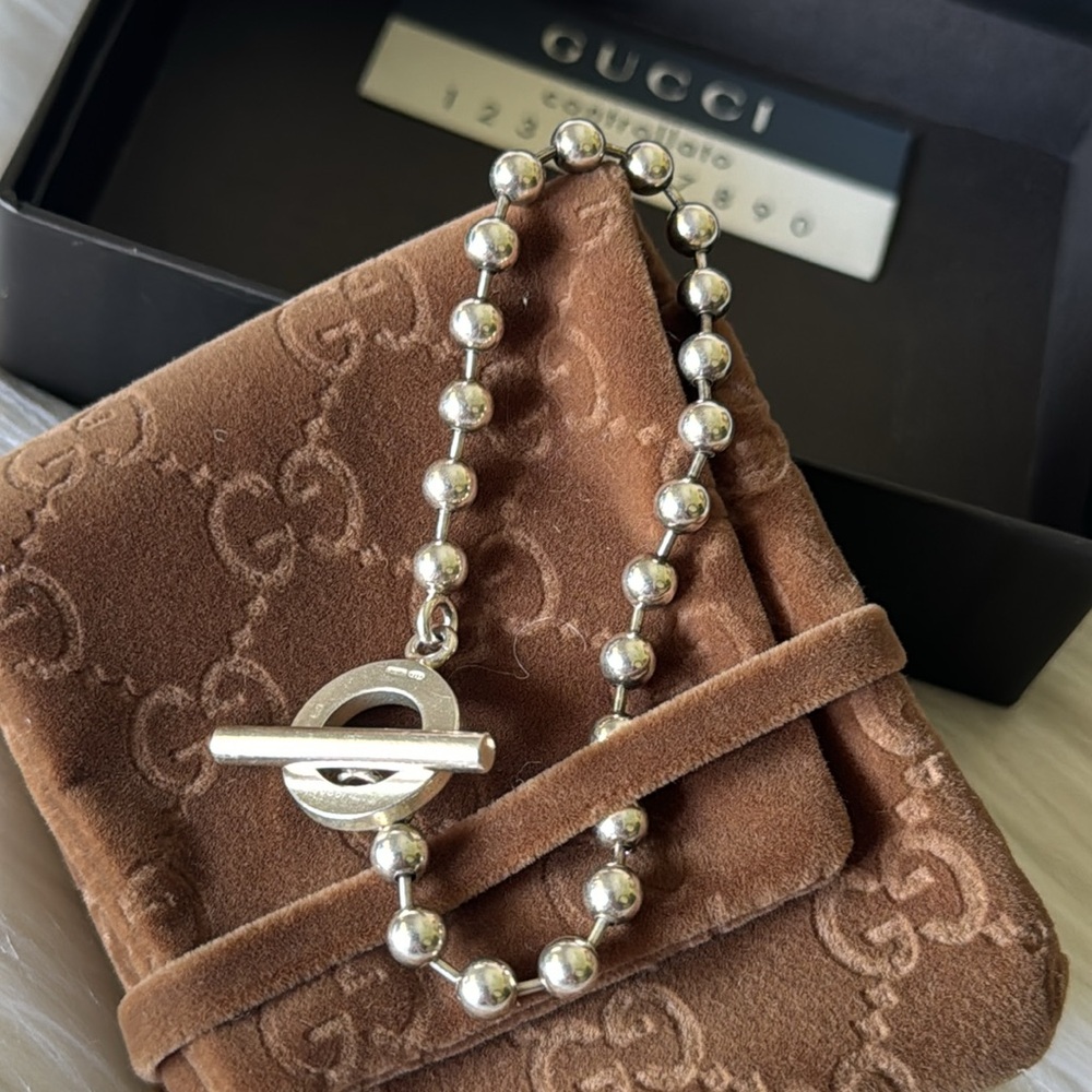 GUCCI Bracelet Bal Chain Sterling Silver 925 - Picture 3 of 12